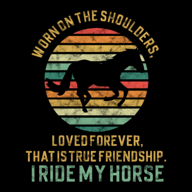 Motiv Reiten Pferde Retro