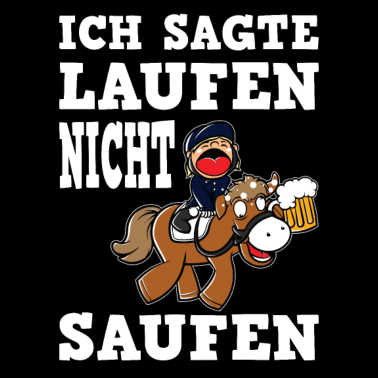 Motiv Springreiter Turnier Bier Alkohol Saufen Pferd