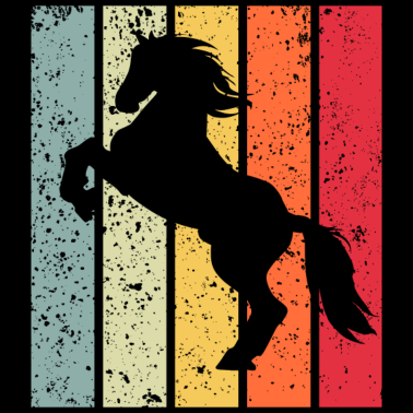 Motiv Pferd Retro Reiter Reiterin Reiten Reiterhof cool