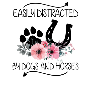 Motiv Leicht abgelenkt von Hunden und Pferden Blume