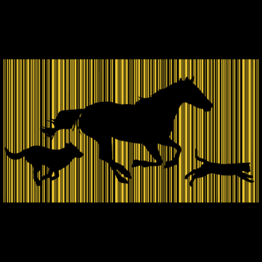 Motiv Pferd Katze Hund Striche