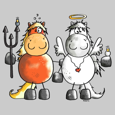 Motiv Teufel Vs Engel Pferde - Pferd