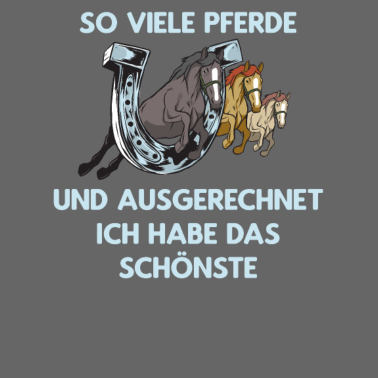 Motiv So Viele Pferde Und Ich Habe Das Schönste Reiten