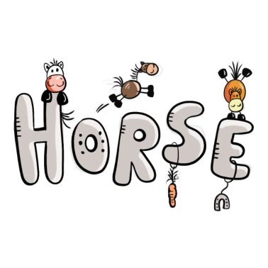 Motiv Pferde Schriftzug