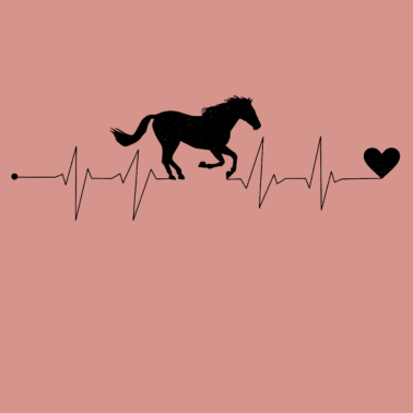 Motiv Heartbeat Pferd Reiten Reiterin Herz Mädchen Frau