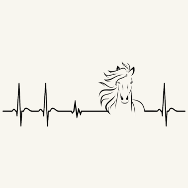 Motiv Herzschlag Reiterin Pferd Kind Geschenk Reiter