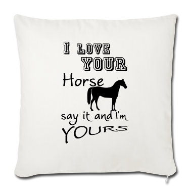 Pferde Kissenbezug - I love your Horse Geschenk