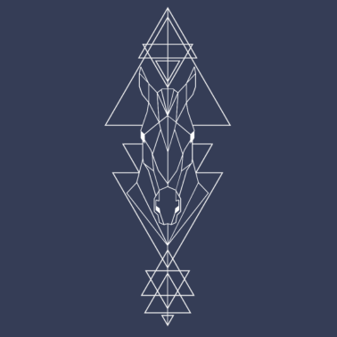 Motiv Pferd geometrisch weiß