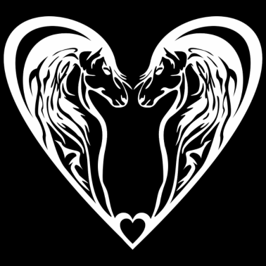 Motiv Pferde Liebe Herz