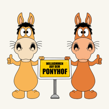 Motiv WILLKOMMEN AUF DEM PONYHOF - PFERDE - PONYS