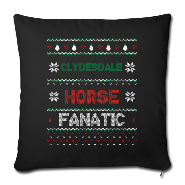 Pferde Kissenbezug - Clydesdall Horse Fanatic Pferd Reiten Weihnachten