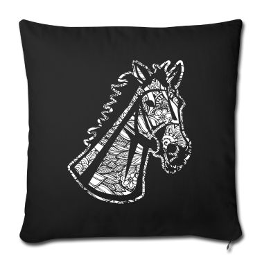 Pferde Kissenbezug - Pferd Pferd Blumenmuster