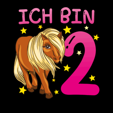 Motiv Shetlandpony Shetland Pony 2. Geburtstag Ich bin 2
