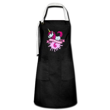 Pferde Schürze - 6 Jahre alt Einhorn Geburtstag