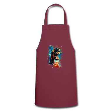 Pferde Schürze - Pferd urkomisch großer Mund Wasserfarben Spritzer