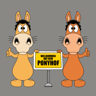Motiv WILLKOMMEN AUF DEM PONYHOF - PFERDE - PONYS