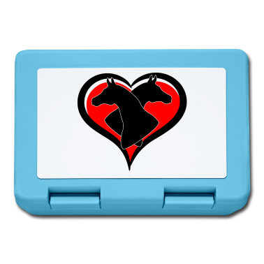 Pferde Brotdose - Pferd Pferde Reiter Reiten LIebe Herz Tiere