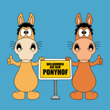 Motiv WILLKOMMEN AUF DEM PONYHOF - PFERDE - PONYS