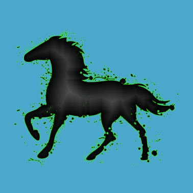 Motiv Schwarzes Pferd Pferde