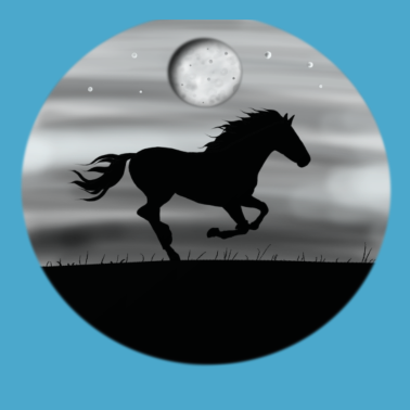 Motiv Pferd Pferde Mond