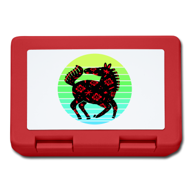 Pferde Brotdose - Pferde Pferd Muster Sonnenuntergang