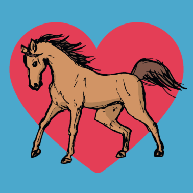 Motiv Pferd mit Herz Ich liebe Pferde