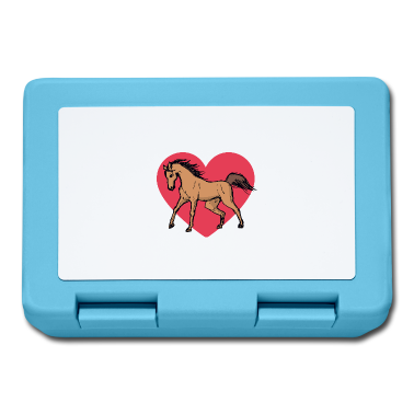 Pferde Brotdose - Pferd mit Herz Ich liebe Pferde