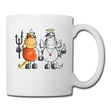 Pferde Tasse - Teufel Vs Engel Pferde - Pferd