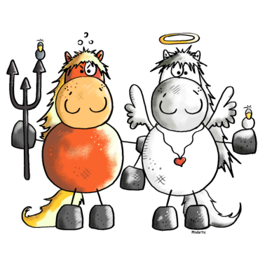 Motiv Teufel Vs Engel Pferde - Pferd