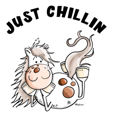 Motiv Chillendes Pferd - Comic - Pferde - Geschenk