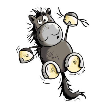 Motiv Rappe Pferd hängt ab