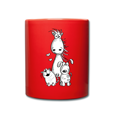 Pferde Tasse - Beste Freunde I Pferd Hund Katze Comic