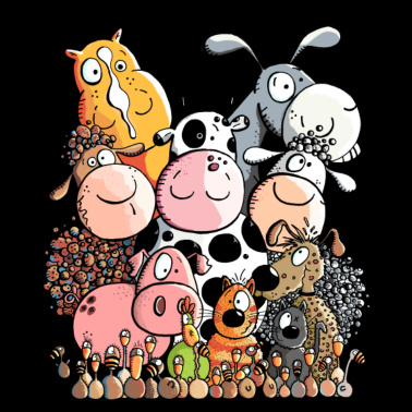 Motiv Lustiger Tierhaufen - Bauernhof - Tier