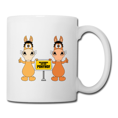 Pferde Tasse - WILLKOMMEN AUF DEM PONYHOF - PFERDE - PONYS