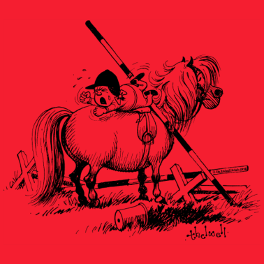 Motiv Thelwell Cartoon Pony hat Sprung verweigert