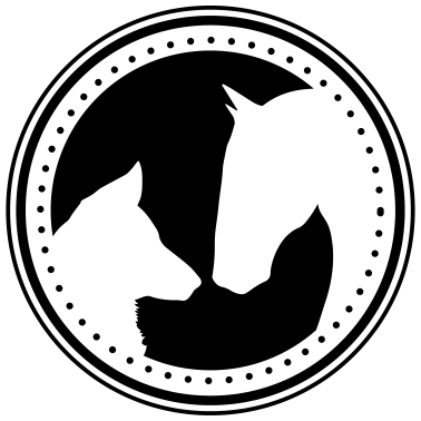 Motiv Hund Pferd Emblem Logo