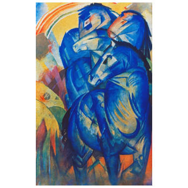 Motiv Franz Marc - Turm der blauen Pferde. 1913.