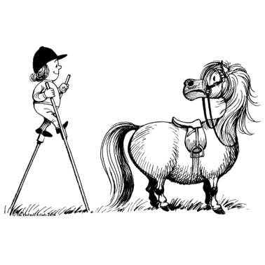 Motiv Thelwell Aufstiegshilfe mit Stelzen