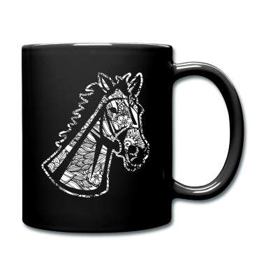 Pferde Tasse - Pferd Pferd Blumenmuster