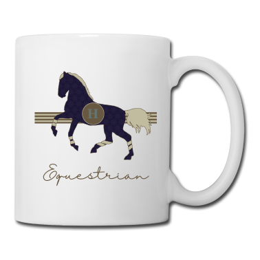 Pferde Tasse - ÄQUESTRISCHES Pferd, mit einem Pferd, in Pferden