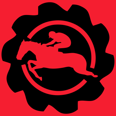 Motiv Pferd Pferd Logo Banniere Stempel Pferde