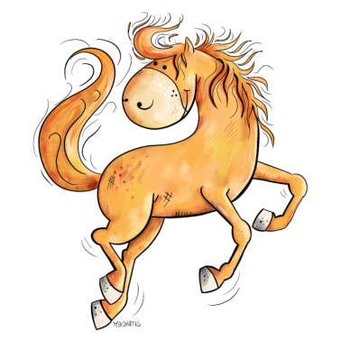 Motiv Wildes Pferd im wallender Mähne I Comic