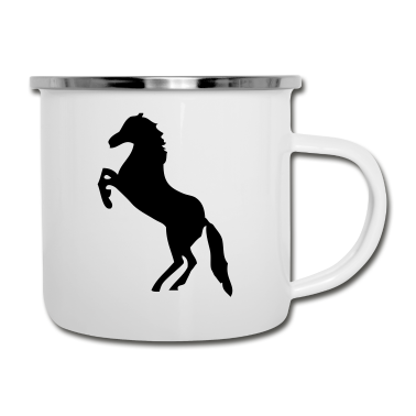 Pferde Emaille Tasse - Pferd - Pferde