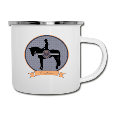 Pferde Emaille Tasse - PFERD PFERDE PFERD PFERD CAVALLO