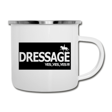 Pferde Emaille Tasse - DRESSAGE PFERD PFERDE PFERDE