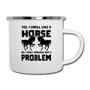 Pferde Emaille Tasse - pferde pferd lustiger