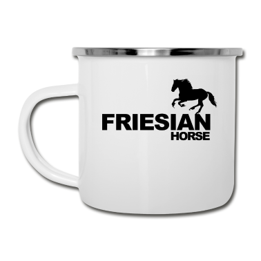 Pferde Emaille Tasse - FRYZYJSKI PFERD - Pferd Pferde