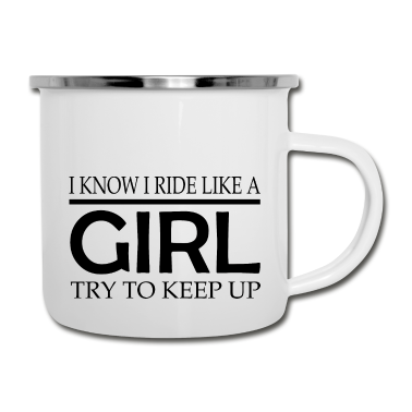 Pferde Emaille Tasse - Pferd