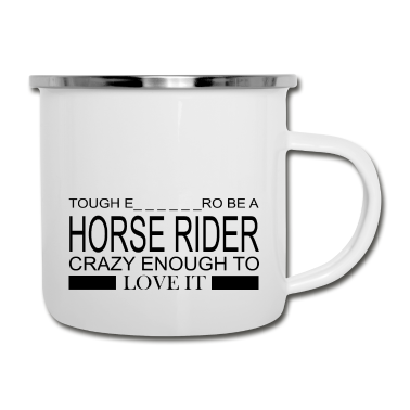 Pferde Emaille Tasse - Pferd