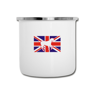 Pferde Emaille Tasse - Pferd
